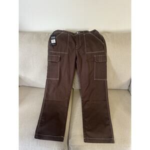 True Religion Bobby Baggy Cargo Pants Braken Brown Flap Pockets Size 32